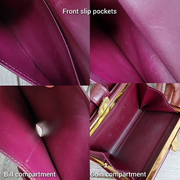 Louis Vuitton EUC Rouge Fauviste Collection Patent Burgundy Vernis French Wallet - Picture 4 of 12